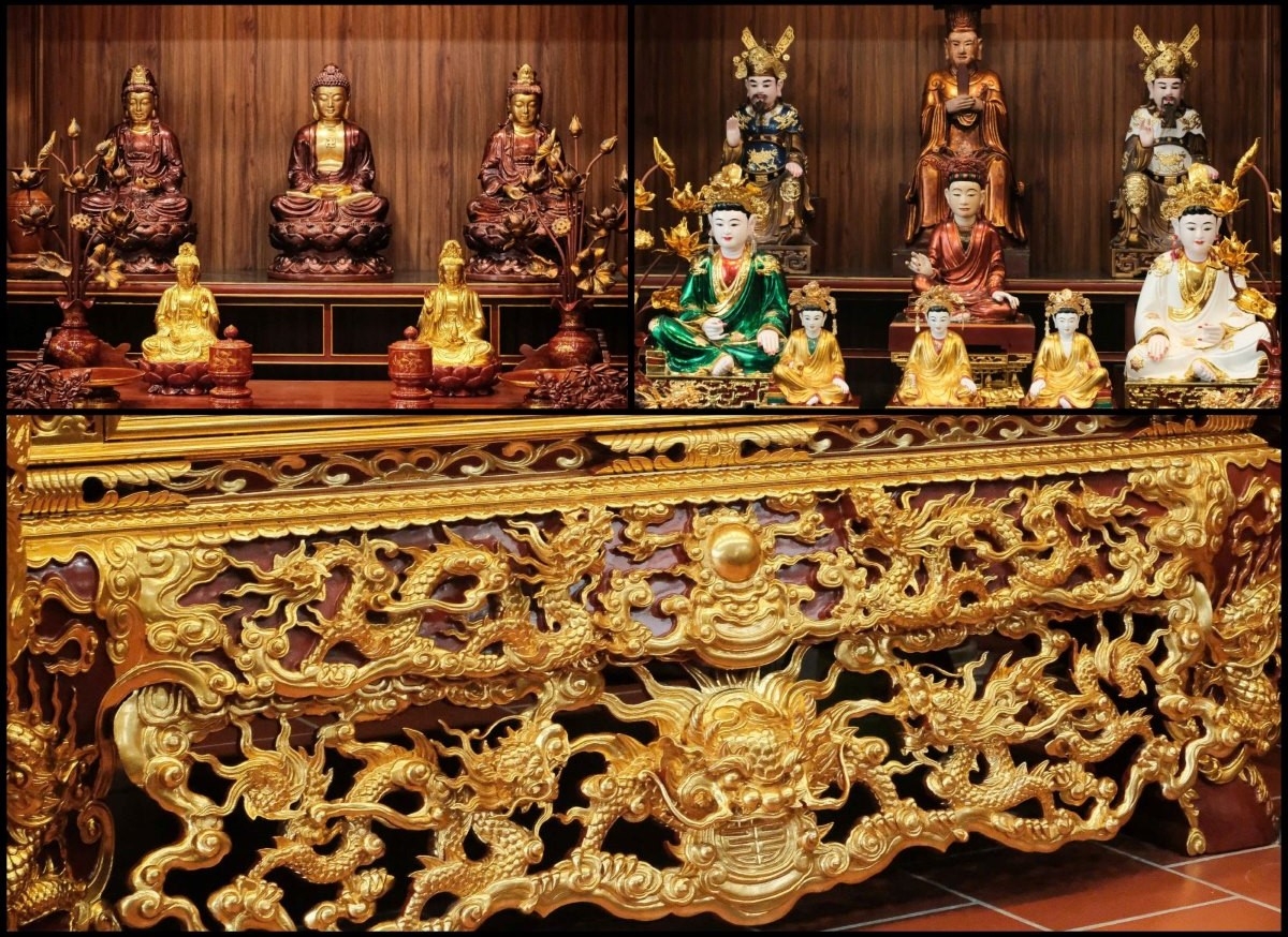 ភូមិសិប្បកម្ម Son Dong មានភាពល្បីល្បាញដោយការឆ្លាក់រូបព្រះពុទ្ធ និងវត្ថុសក្ការៈបូជា។ (រូបថត៖ ក្រុមហ៊ុនវត្ថុសក្ការៈបូជា Thien Dai Loc)