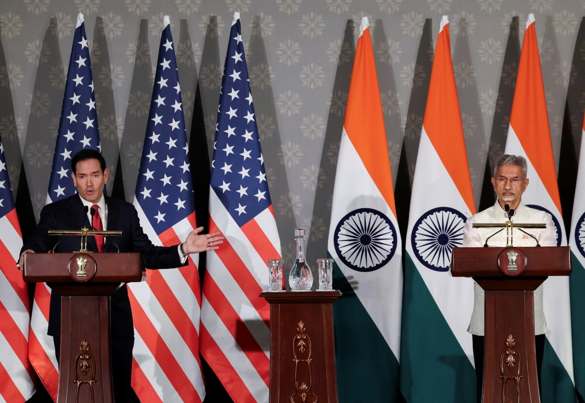 Le secrétaire d’État américain Marco Rubio et le ministre indien des Affaires étrangères Subrahmanyam Jaishankar . Photo: REUTERS/Adnan Abidi