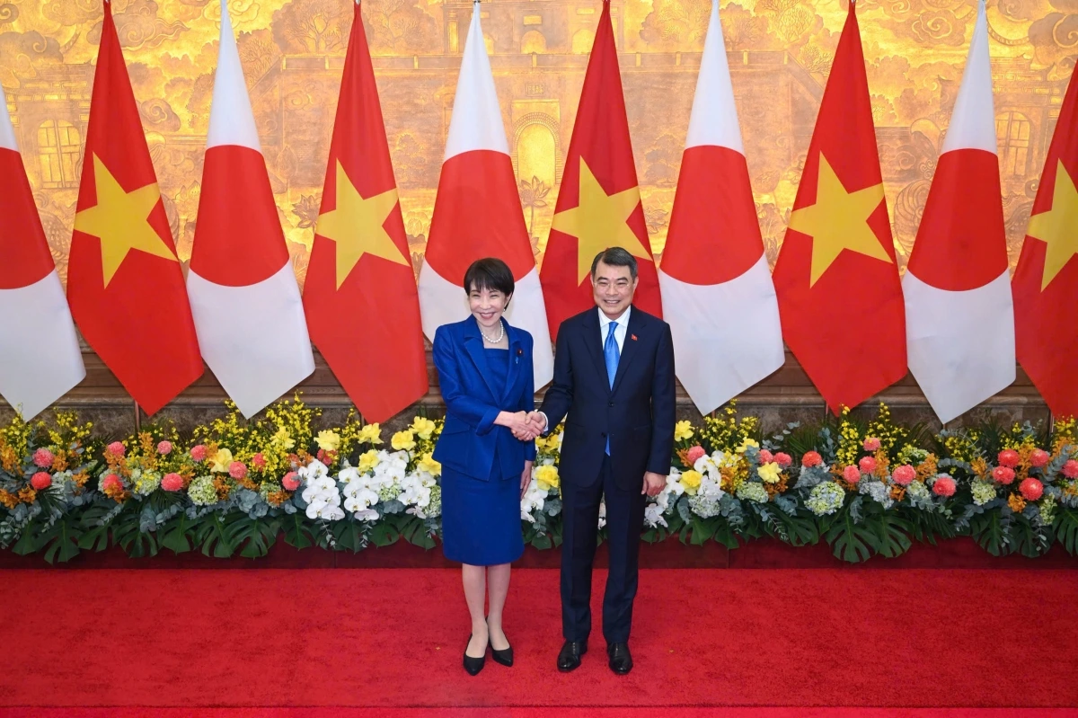 歓迎式後、両首相会談