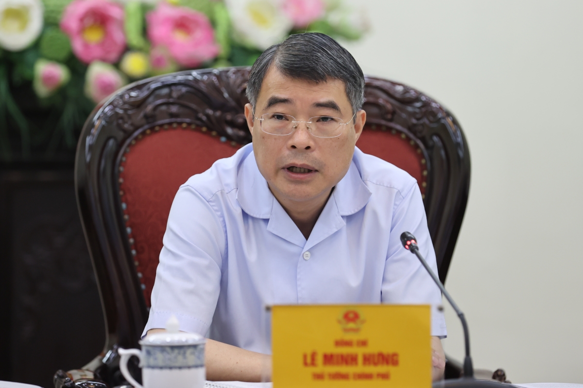 Thủ tướng Lê Minh Hưng phát biểu tại buổi họp. Ảnh: VOV