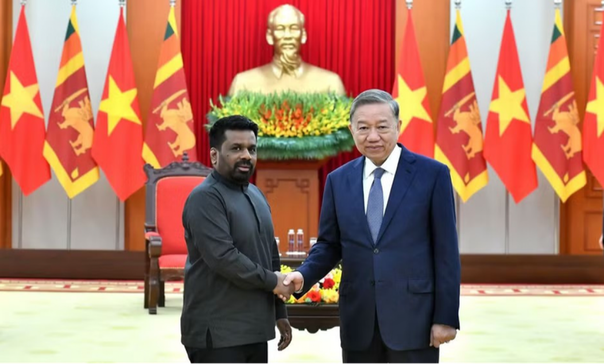 Rencontre entre Tô Lâm et Anura Kumara Dissanayake au Vietnam, le 4 mai 2025. Photo: TTXVN