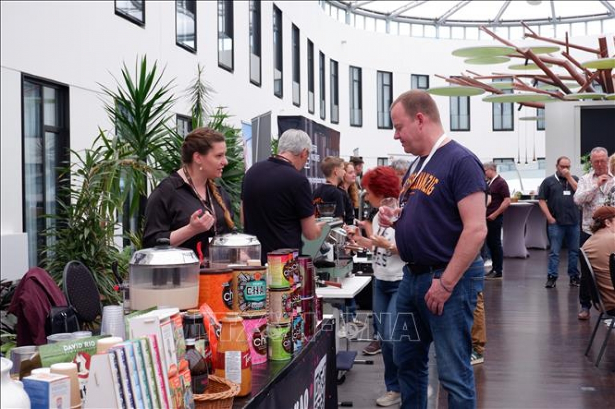 Eine Ecke im Kaffee Campus 2026. (Foto: Thuy Linh/VNA in Deutschland)