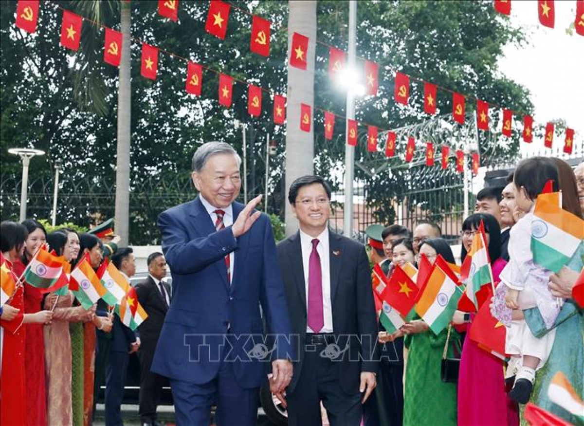 General Secretary and President To Lam is visiting India. (Photo: VNA) 