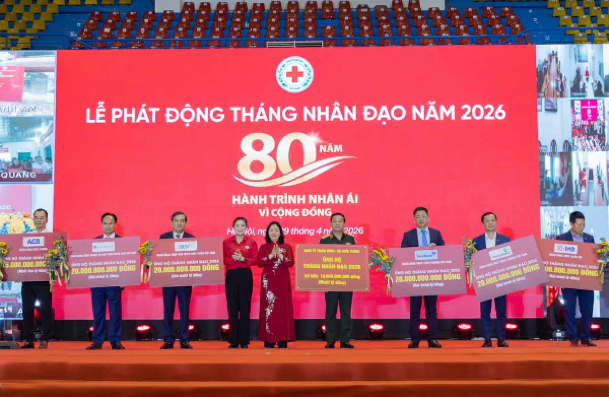 Quang cảnh Lễ phát động Tháng Nhân đạo năm 2026. Ảnh: CAND