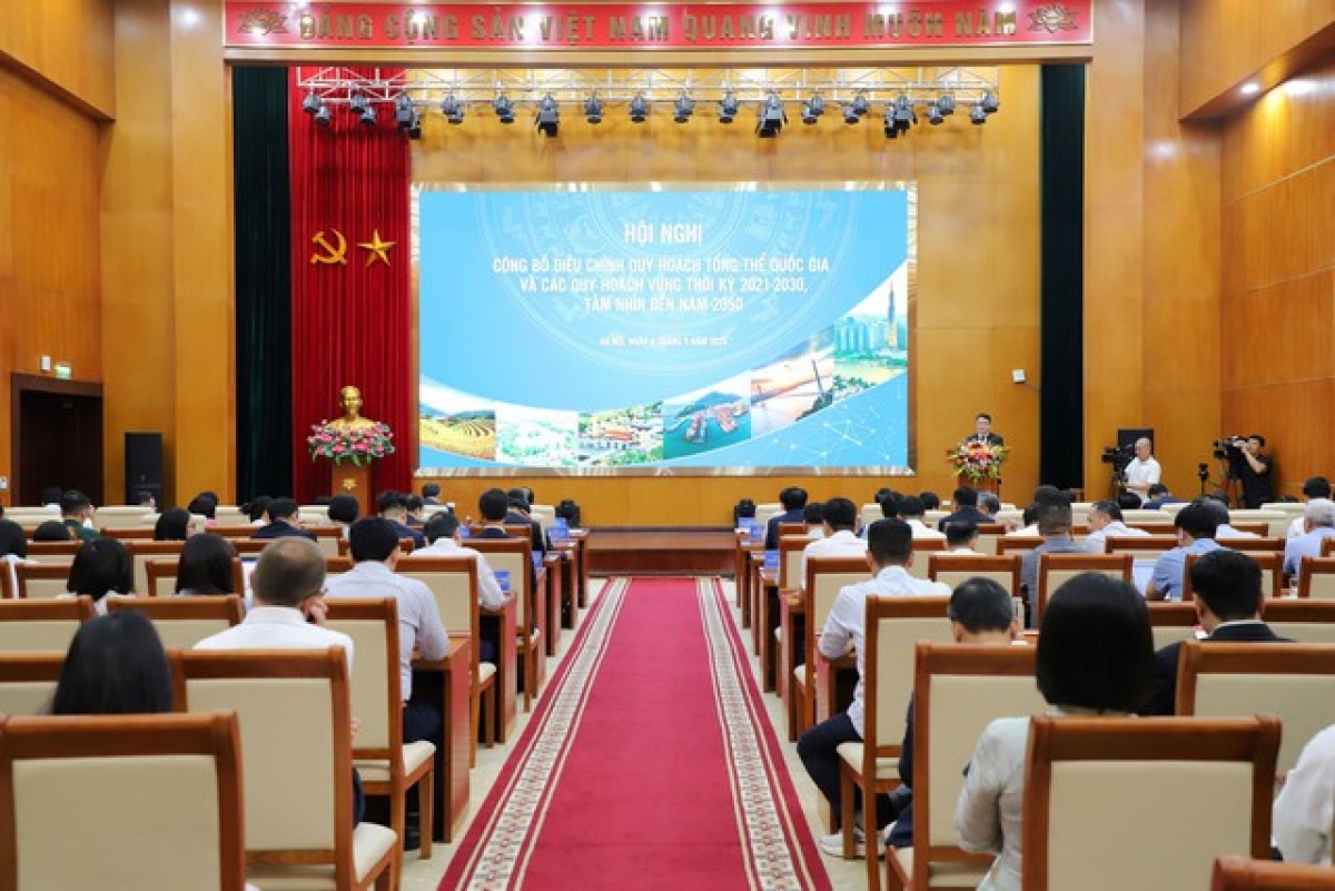 Hội nghị công bố điều chỉnh Quy hoạch tổng thể quốc gia và các quy hoạch vùng thời kỳ 2021-2030, tầm nhìn đến năm 2050 - Ảnh: VGP