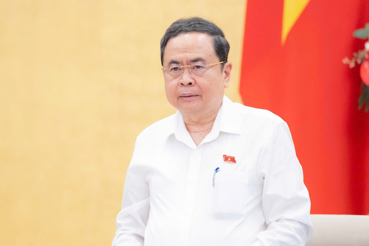 El presidente de la Asamblea Nacional, Tran Thanh Man, interviene en la sesión. Foto: VOV