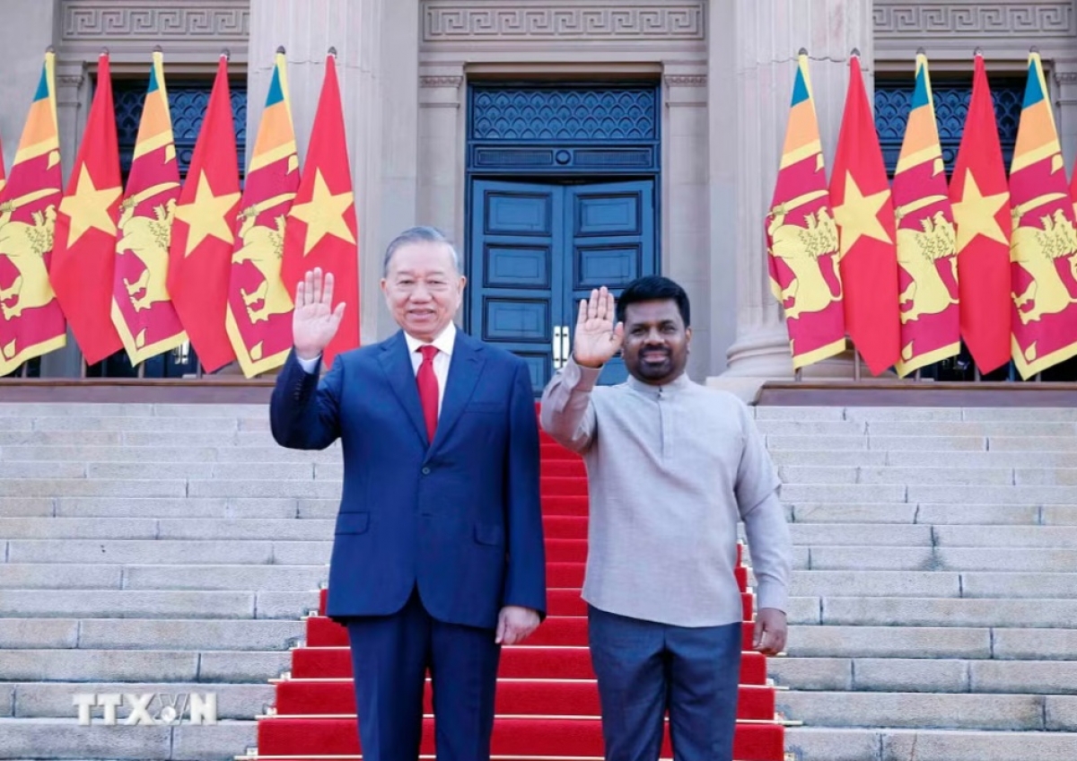 Ảnh minh hoạ: Tổng thống Sri Lanka Anura Kumara Dissanayake chủ trì lễ đón Tổng Bí thư, Chủ tịch nước Tô Lâm. Ảnh: Thống Nhất/TTXVN