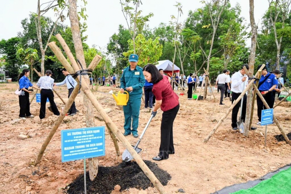 友情の植樹運動を開始（写真：Xuân Khu/TTXVN）