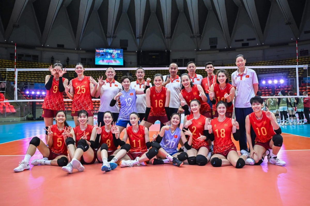 Die vietnamesische Volleyballmannschaft der Frauen. (Foto: quangngaitv.vn)