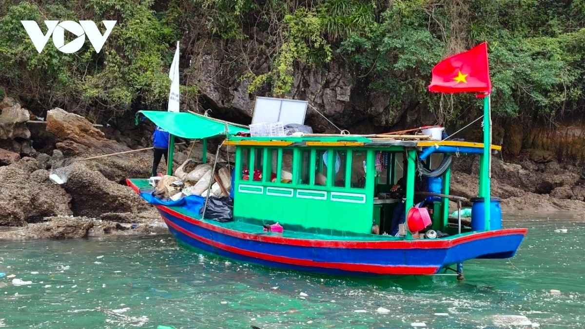 Avant l'arrivée des touristes, les équipes de nettoyage prennent la mer. Photo: VOV