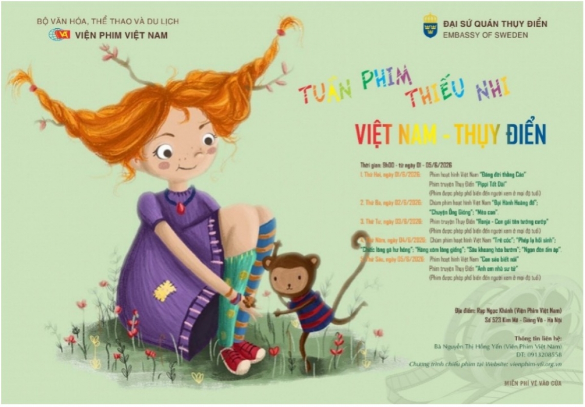 Die Vietnam-Schweden-Filmwoche für Kinder findet in Hanoi statt. (Foto:baotintuc.vn)
