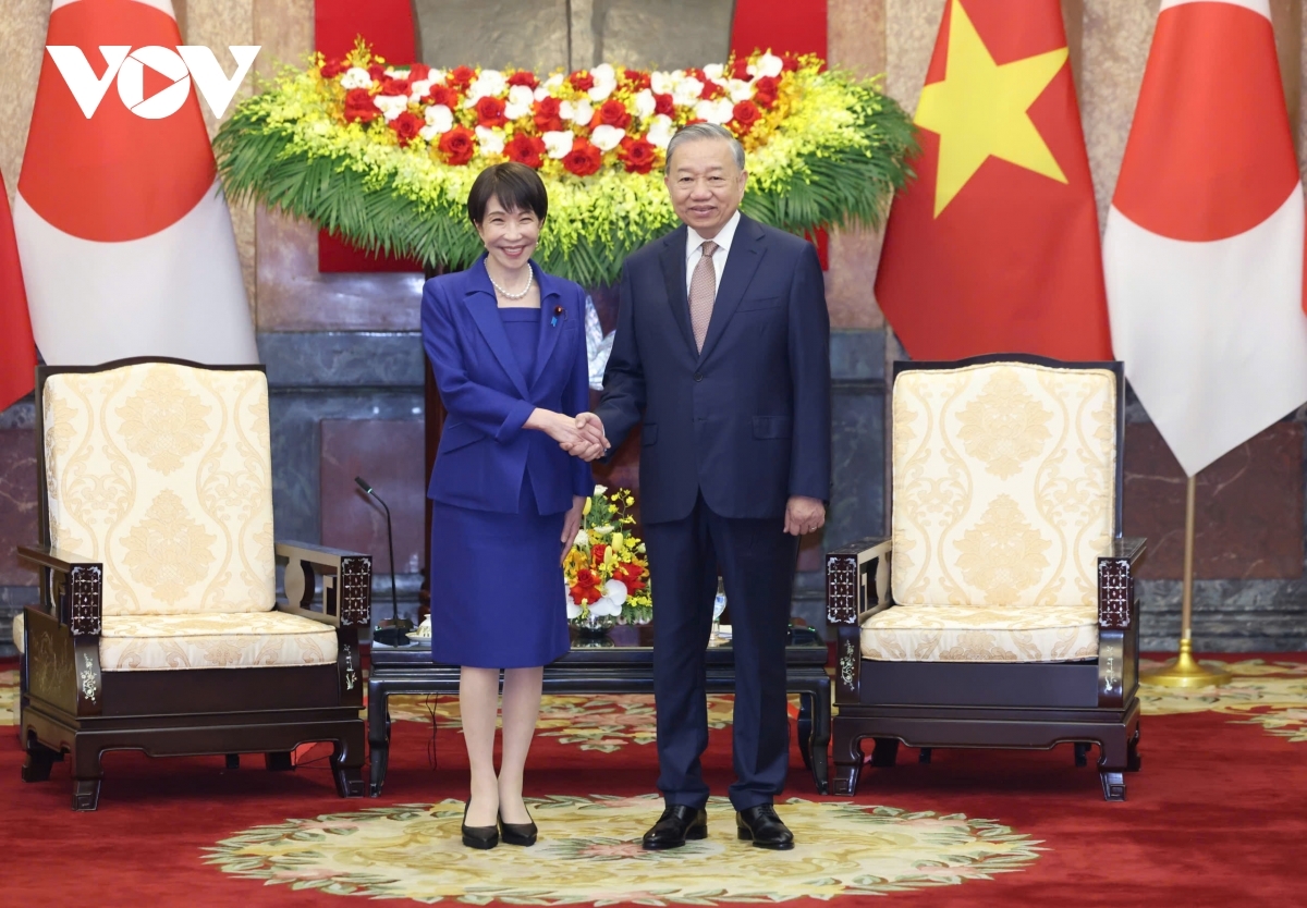 Tổng Bí thư, Chủ tịch nước Tô Lâm và Thủ tướng Nhật Bản Takaichi Sanae.