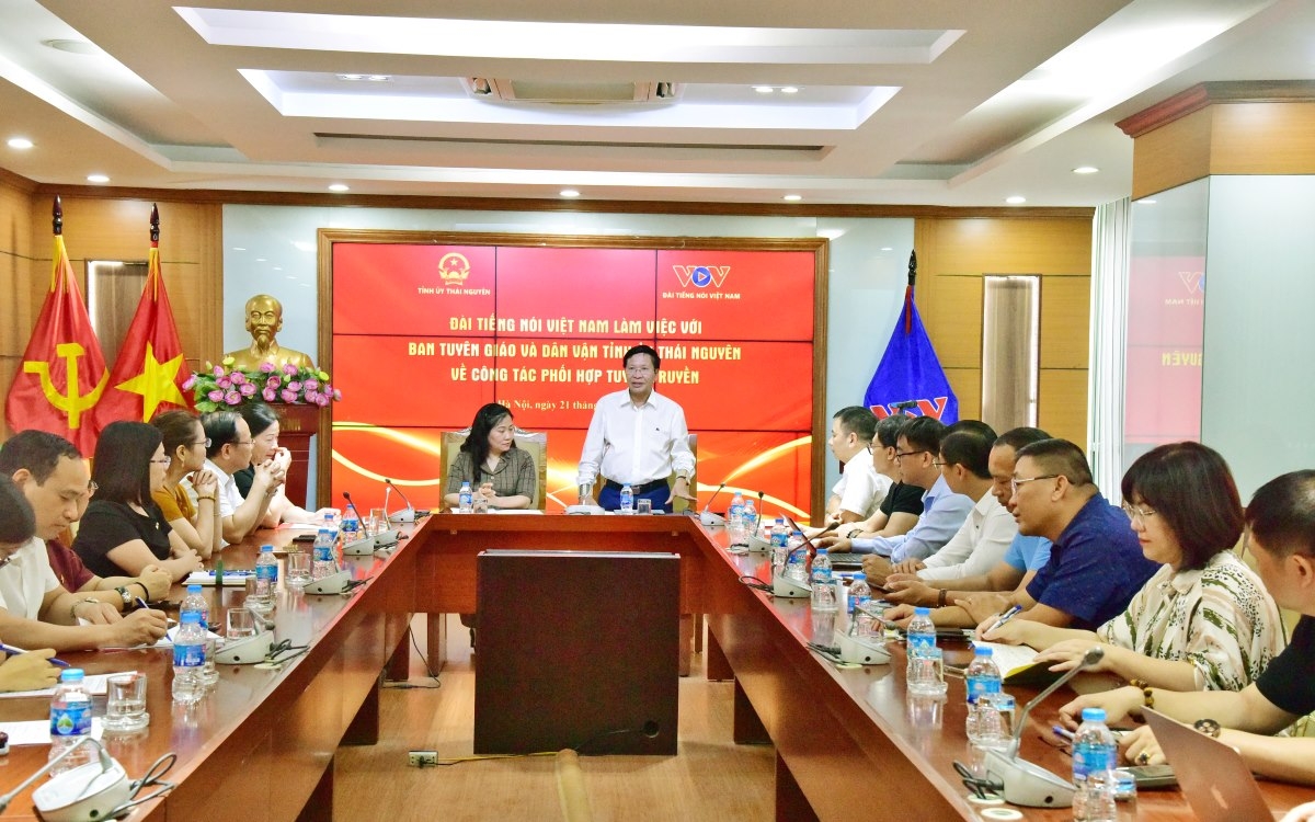 Quang cảnh buổi làm việc. Ảnh: Hà Thảo/VOV