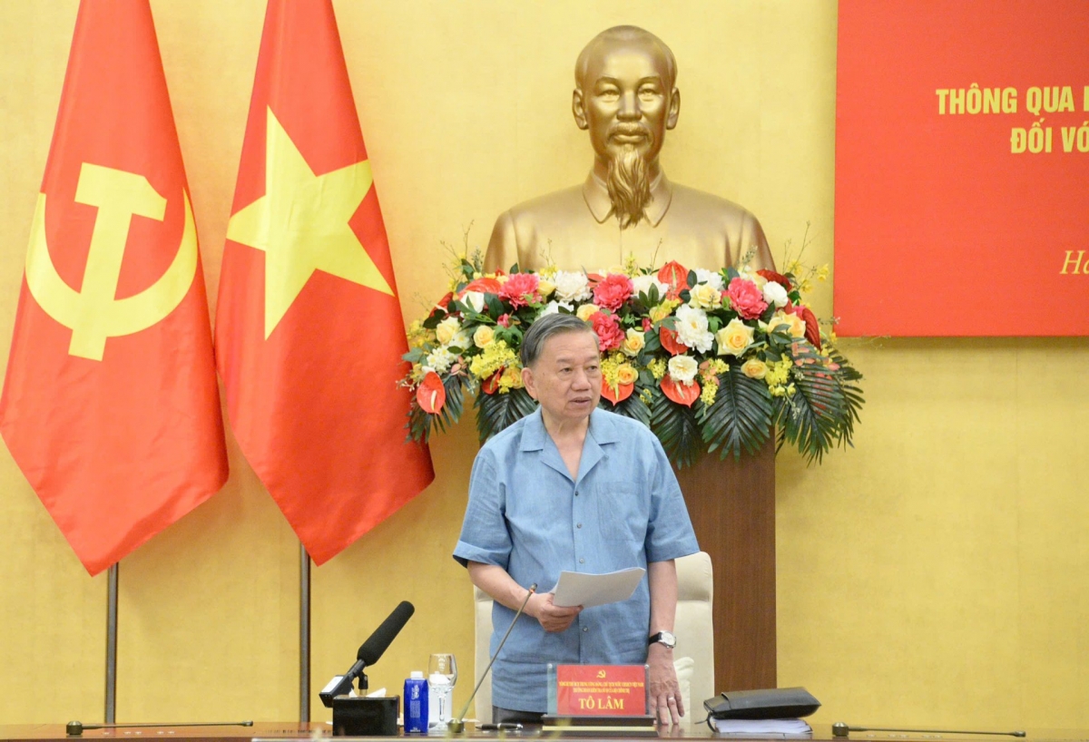 Tổng Bí thư, Chủ tịch nước Tô Lâm phát biểu tại buổi làm việc. Ảnh: Lê Tuyết/VOV
