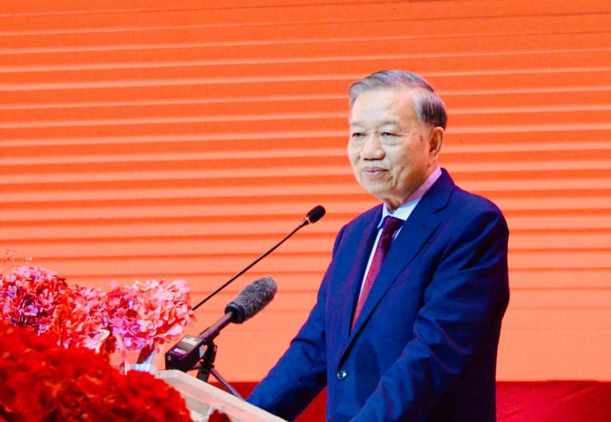 Sekjen sekaligus Presiden To Lam berbicara. Foto: VOV