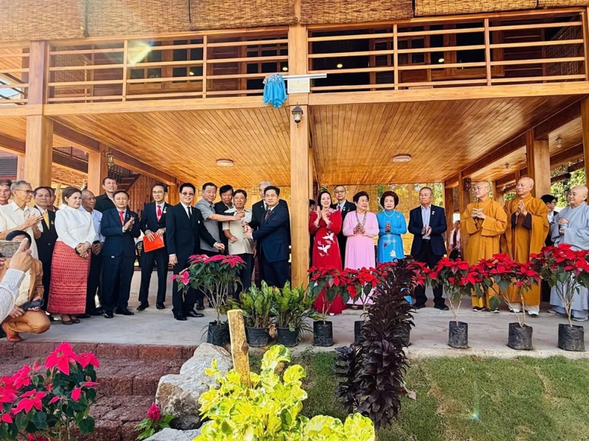 Nhà sàn Bác Hồ tại tỉnh Udon Thani, Thái Lan mới được khánh thành. Ảnh: baovanhoa.vn