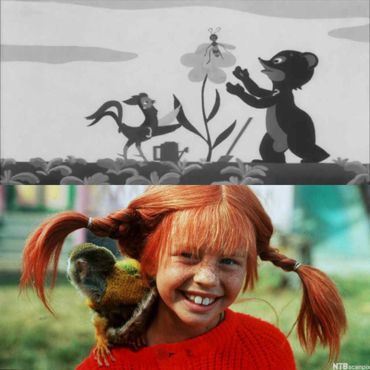 Screenshots of "Serves You Right, Evil Fox!", Vietnam's first-ever animated film, by director and artist Le Minh Hien, and "Pippi Longstocking", a Swedish TV show by director Olle Hellbom, based on Astrid Anna Emilia Lindgren's children book series of the same name (Photo: CC0 - Creative Commons)