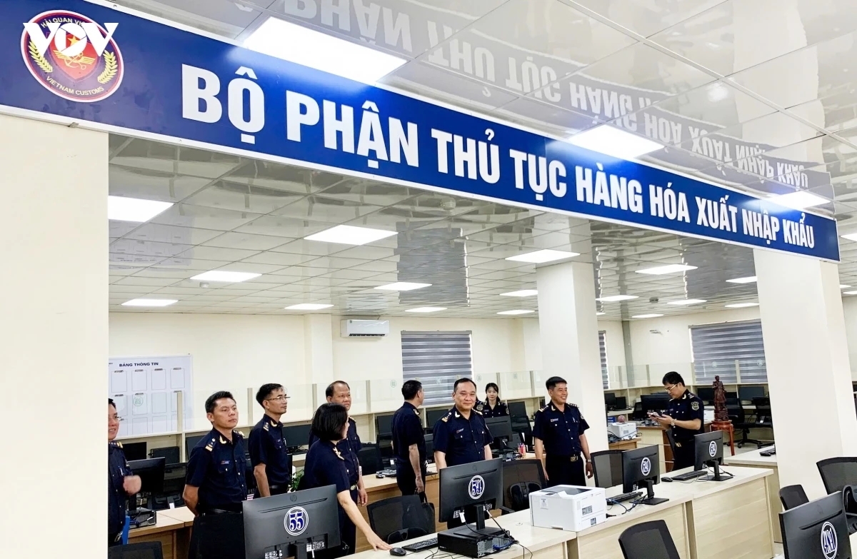 The Import-Export Cargo Procedures Division of the Centralized Customs Clearance Team (Photo: VOV)