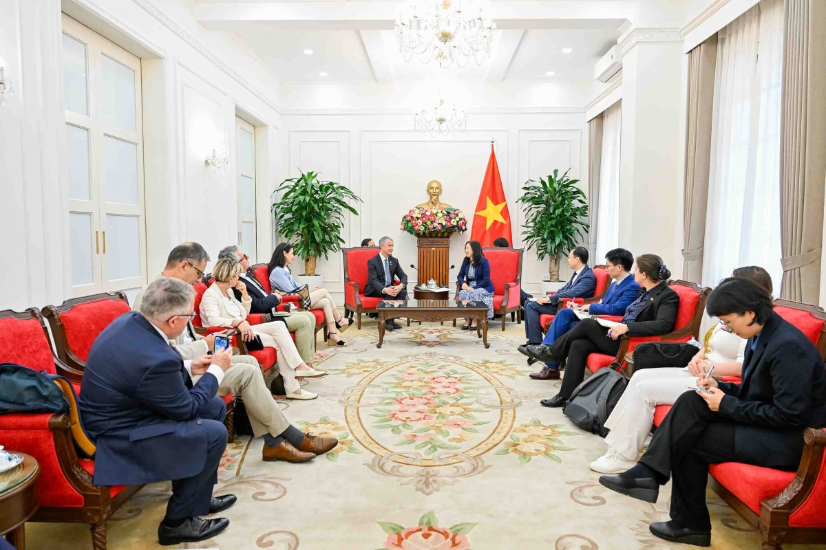 Quang cảnh buổi tiếp. Ảnh: BNG