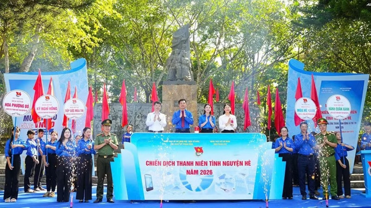 　タインホア省ゴックチャオ村で行われた2026年の夏季ボランティアキャンペーンの出陣式（写真：nhandan.vn）<br>
​​​
