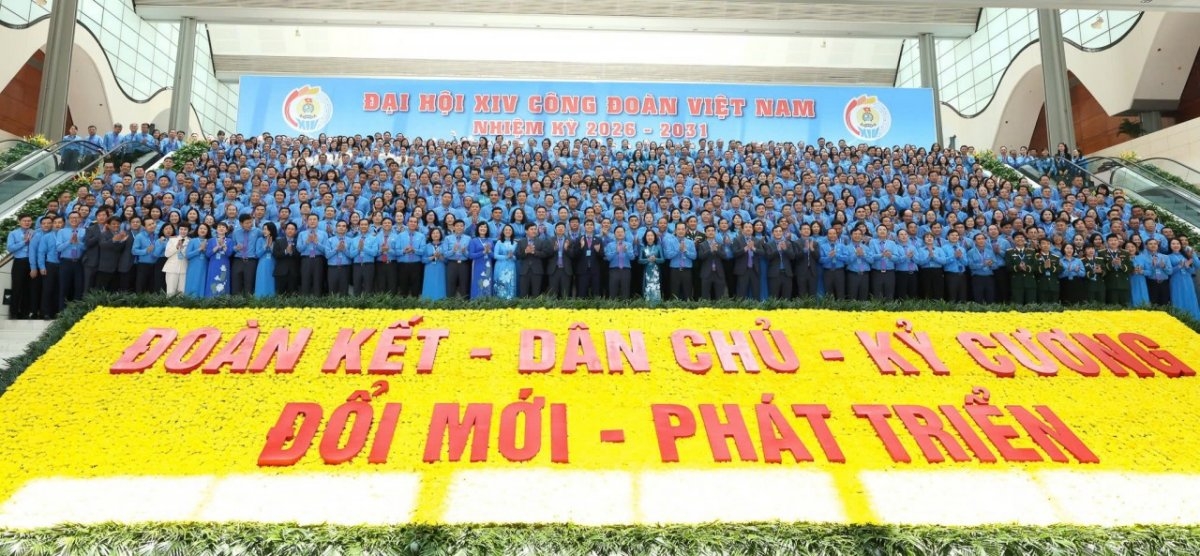 780 đại biểu ưu tú dự Đại hội XIV Công đoàn Việt Nam. Ảnh: thoibaotaichinhvietnam.vn