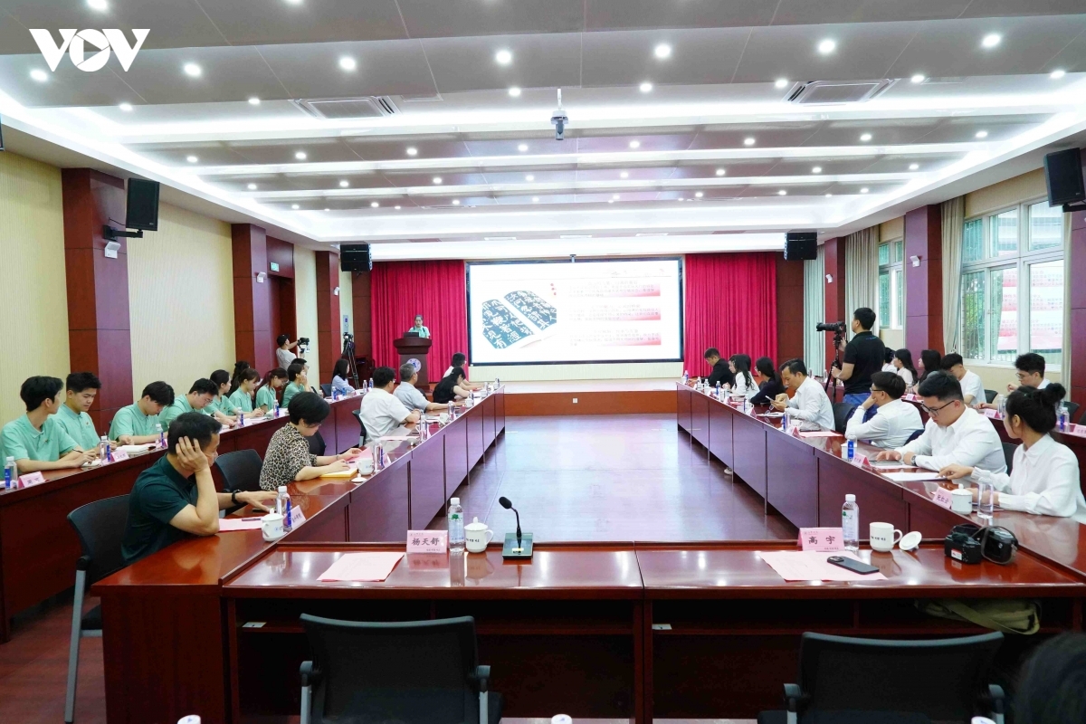 Chương trình đối thoại thanh niên Việt - Trung được tổ chức tại trường Đại học Tam Minh. Ảnh: VOV