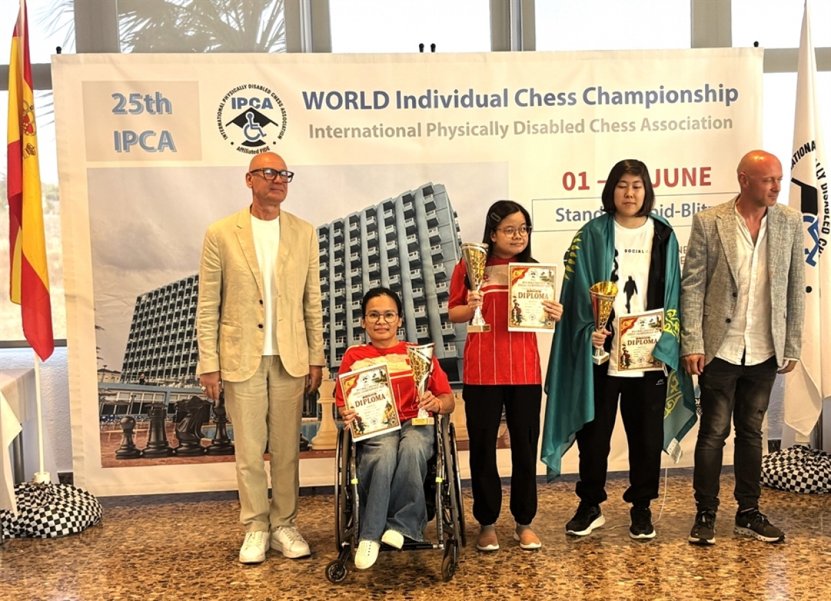 Die vietnamesische Mannschaft gewinnt 4 Gold-. 2 Silber- und 1 Bronzemedaillen. (Foto: Quang Vu/TDTT)
