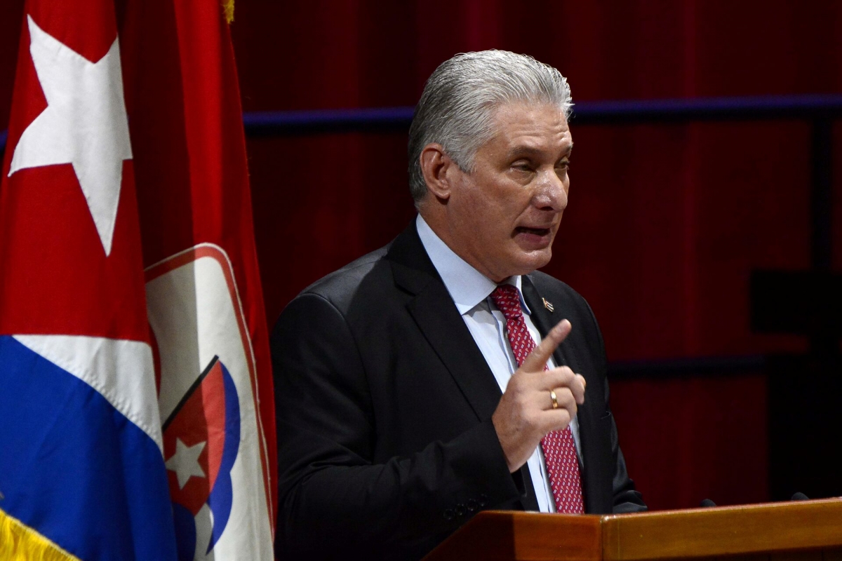 キューバのミゲル・ディアスカネル国家評議会議長（写真：Ariel Ley Royero/ACN via REUTERS）