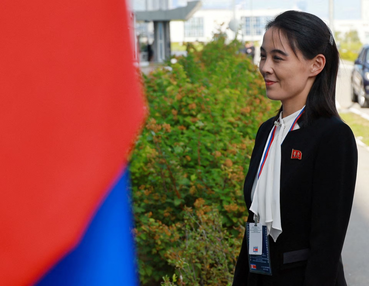 朝鲜劳动党中央委员会部长金与正。图片来源：<br>
Sputnik/Vladimir Smirnov/Pool via REUTERS。