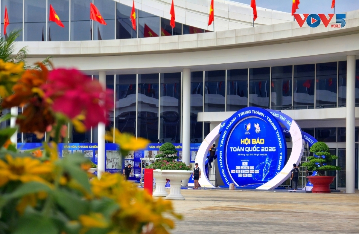 The 2026 National Press Conference, themed "Vietnamese Journalism - Loyal, Creative, and Responsible in the New Era," opens in Hai Phong on June 19, 2026. (Photo: VOV5)