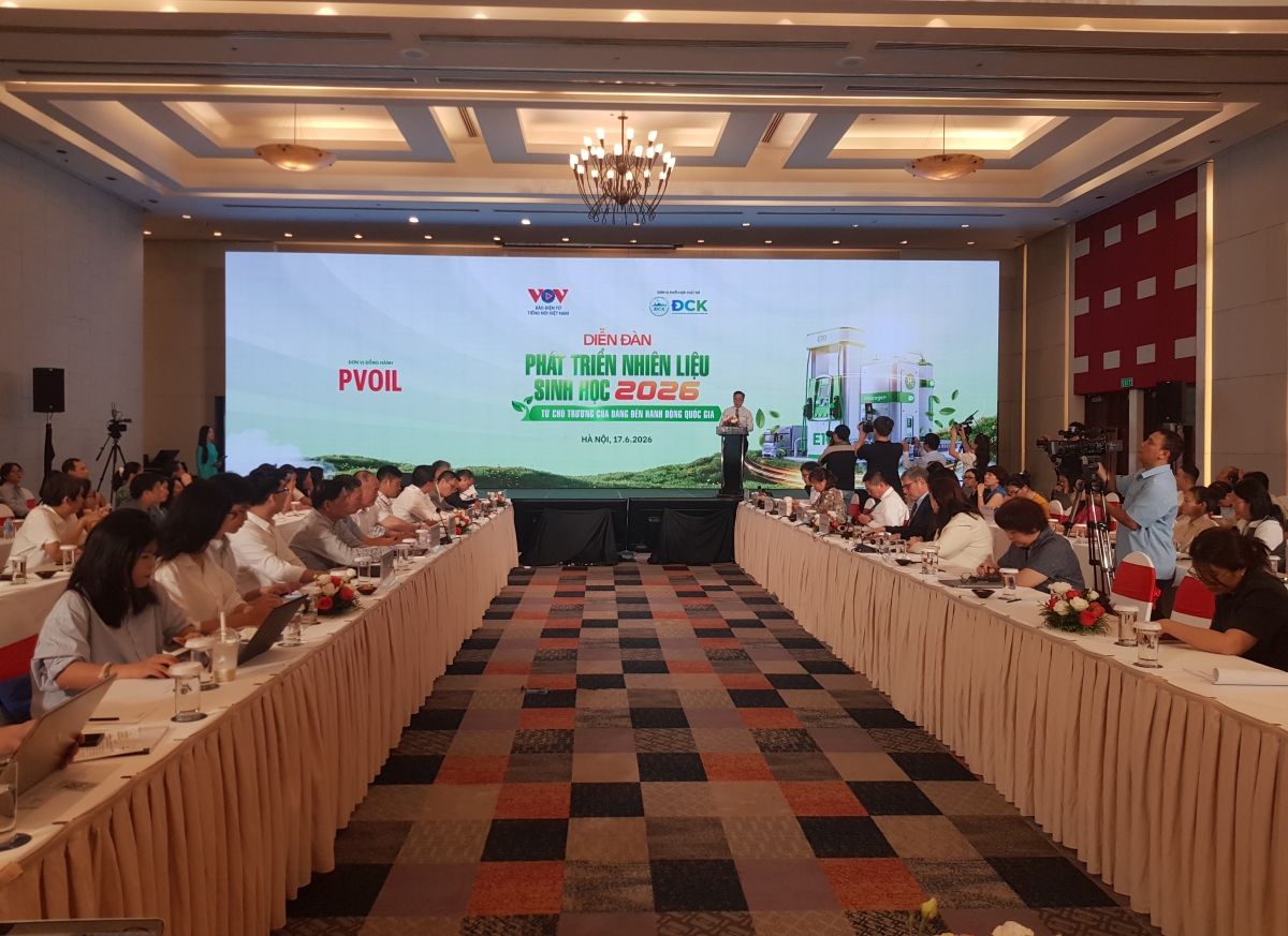 The Forum "Biofuel development 2026" is co-organized by VOV and the Ministry of Industry and Trade. (Photo: VOV)