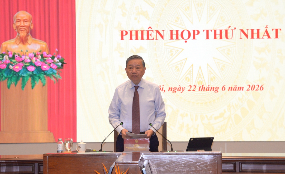 Tổng Bí thư, Chủ tịch nước Tô Lâm phát biểu tại phiên họp. Ảnh: VOV