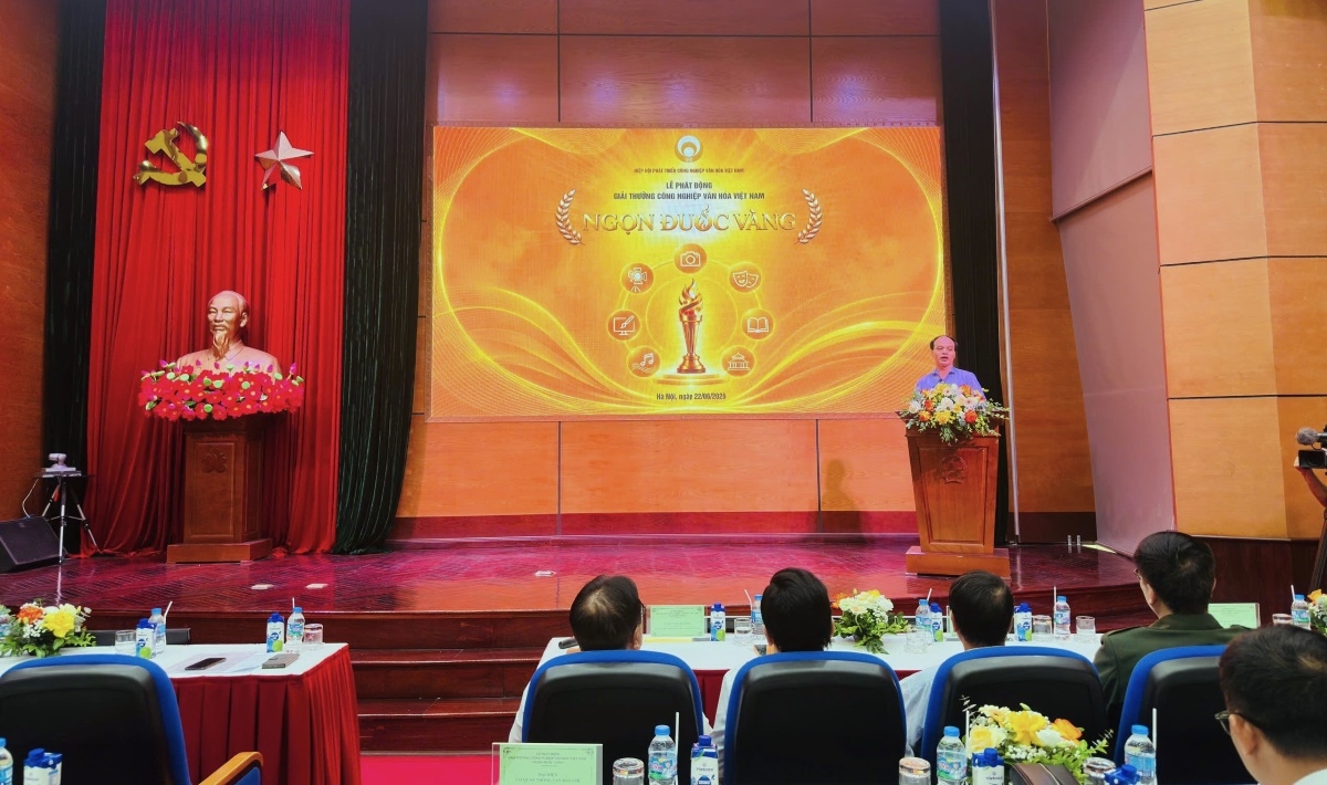 Lễ phát động Giải thưởng Công nghiệp Văn hóa Việt Nam “Ngọn đuốc vàng" (Golden Torch Awards for Cultural Industries - GTACI) năm 2026. Ảnh: baovanhoa.vn