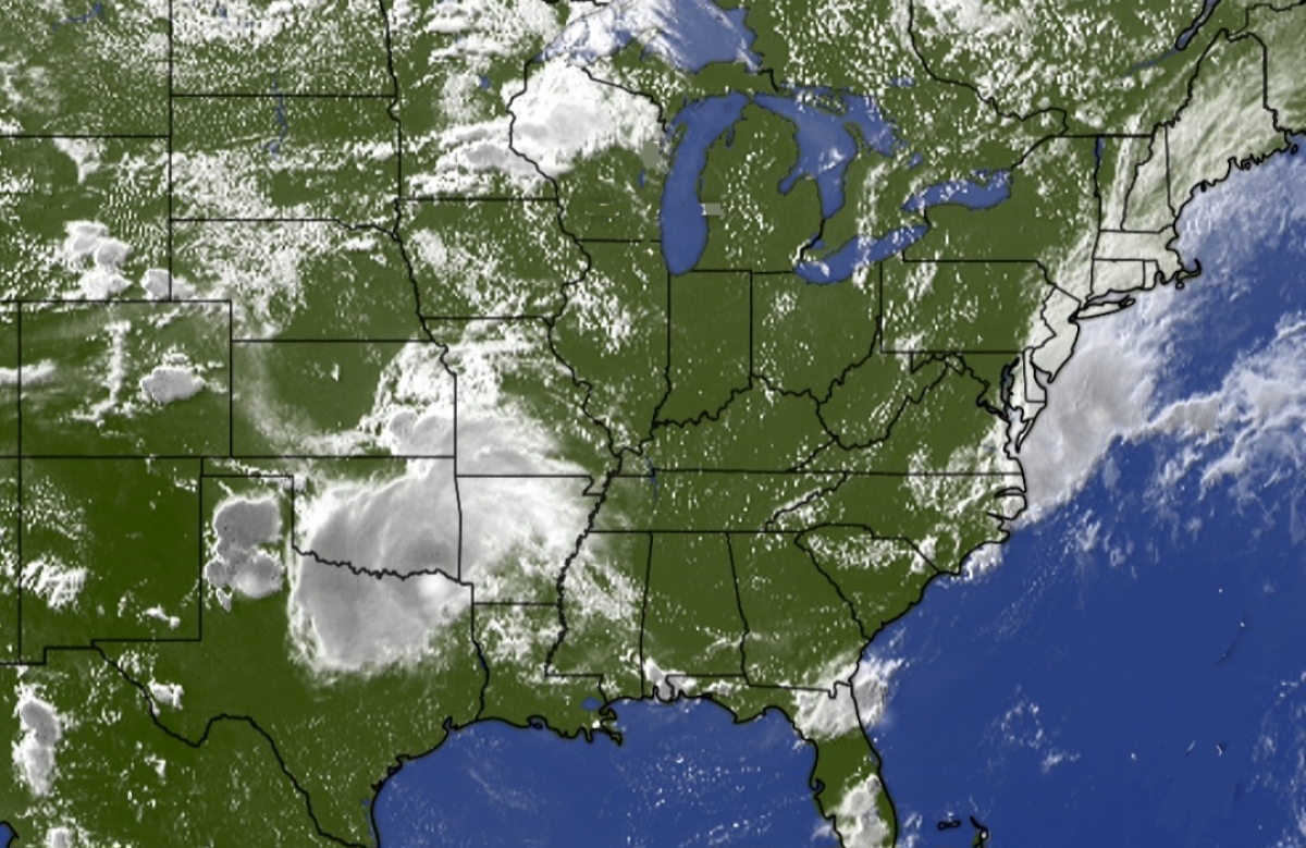 Eine Aufnahme von US-Wettersatelliten. (Foto: Windy)