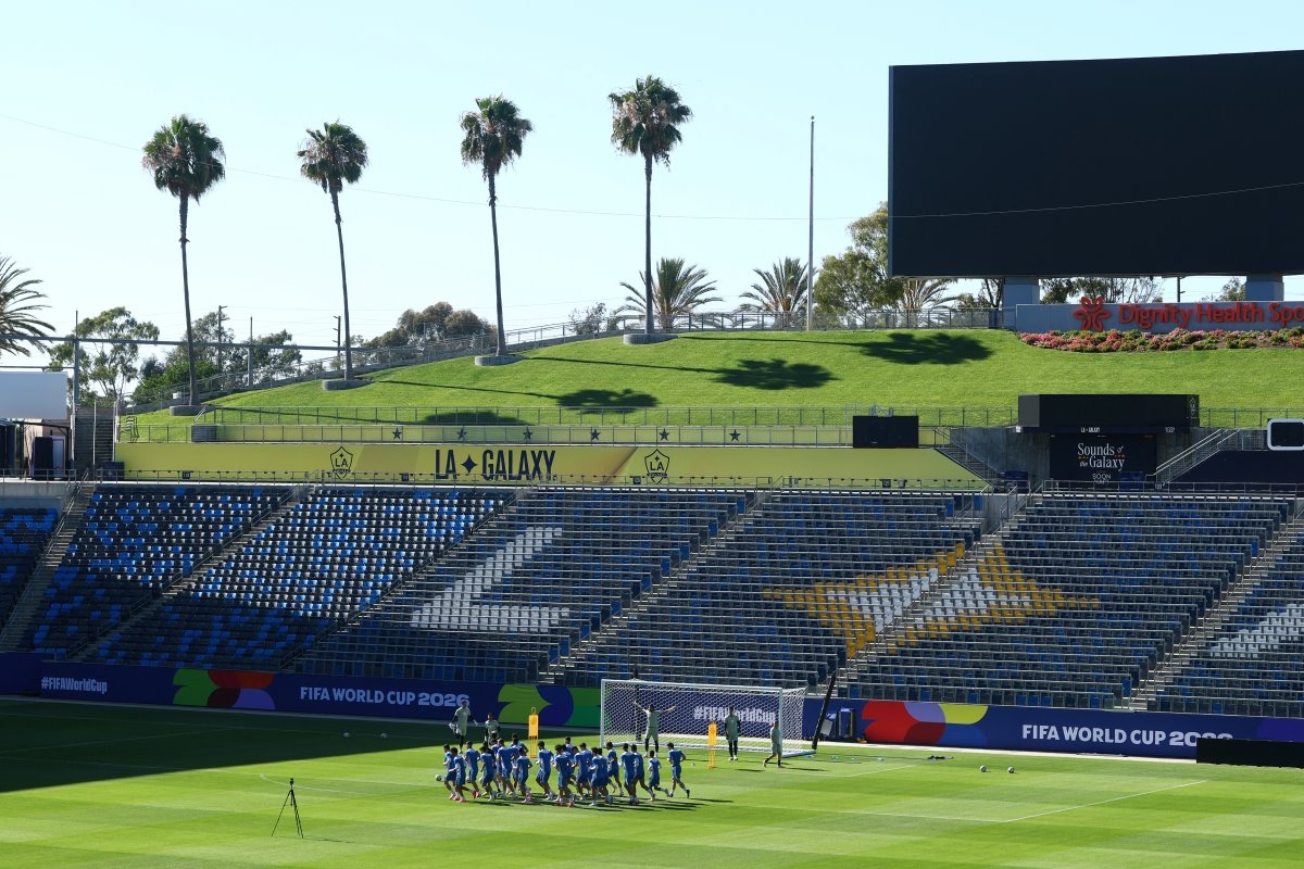 Des joueurs iraniens à l'entraînement au stade de Carson (Californie), le 20 juin 2026. Photo: Reuters