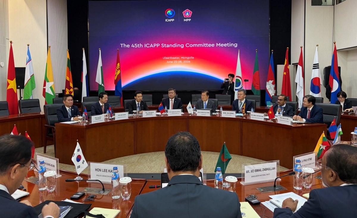 Hội nghị quốc tế các đảng chính trị châu Á (ICAPP) lần thứ 45 diễn ra tại Ulaanbaatar, Mông Cổ. Ảnh: Bộ Ngoại giao