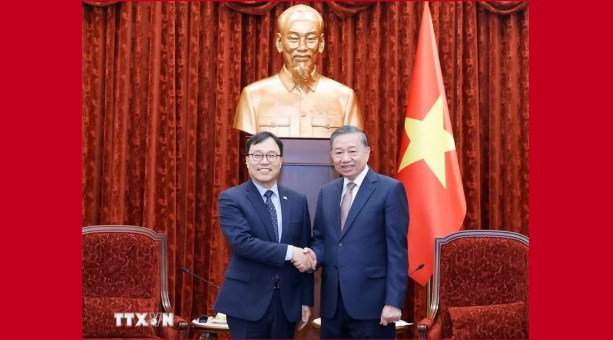 Tổng Bí thư, Chủ tịch nước Tô Lâm và Đại sứ Hàn Quốc tại Việt Nam Choi Young Sam. Ảnh: Thống Nhất/TTXVN