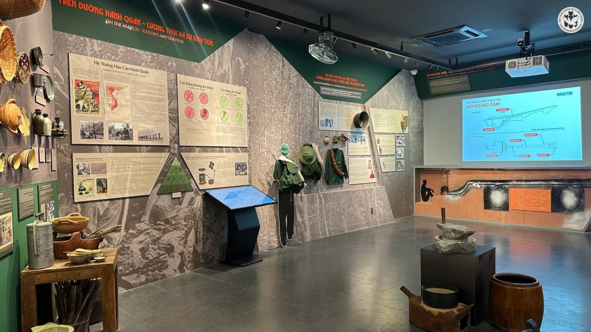 Die thematische Ausstellung „Südvietnamesische Küche in der Zeit des Widerstandskampfes“. (Foto: Museum der Kriegsüberreste)
