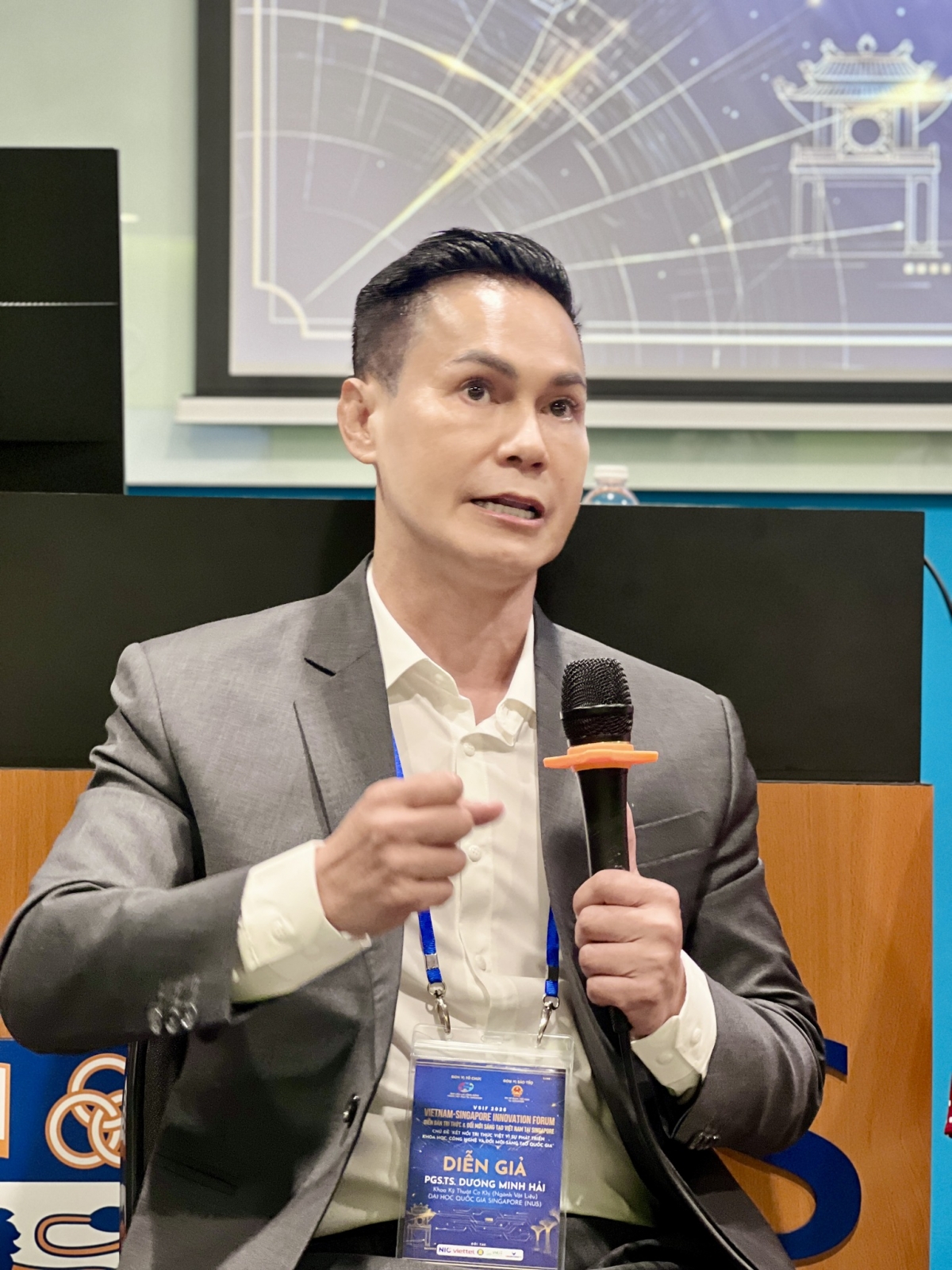 Phó Giáo sư, Tiến sĩ Dương Minh Hải, chuyên gia vật liệu tiên tiến tại Đại học Quốc gia Singapore. Ảnh: VNAS.