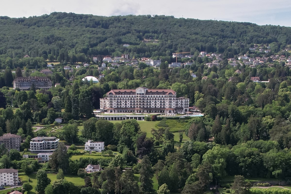 A view shows Hotel Royal in Evian-les-Bains, eastern France, Monday, June 1, 2026, where the G7 summit is set to take place June 15–17. Photo: AP/Baz Ratner