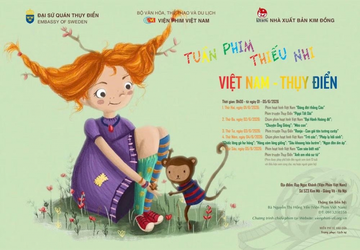 Vietnam–Sweden Children’s Film Festival poster (Photo: Swedish Embassy/VOV5)