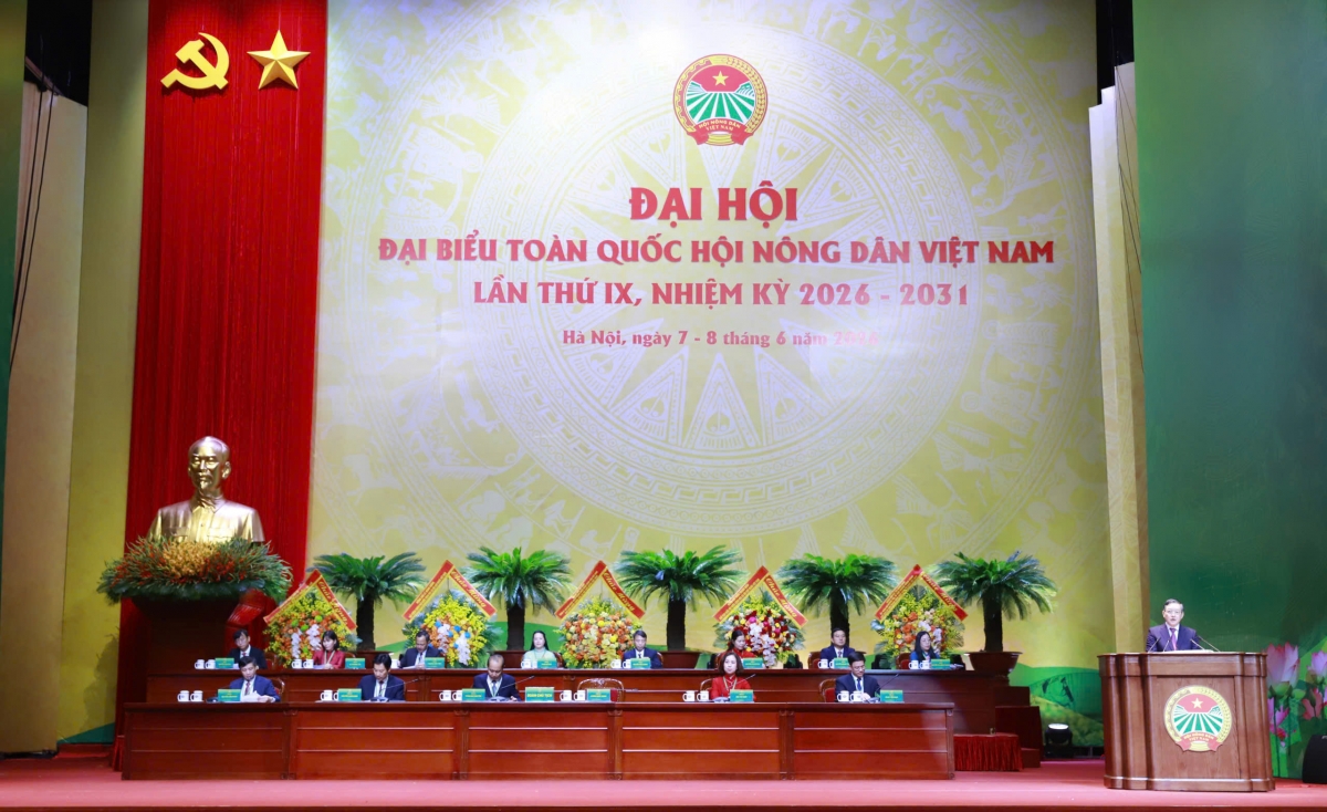 មហាសន្និបាតលើកទី៩ នៃសមាគមកសិករវៀតណាម អាណត្តិឆ្នាំ២០២៦-២០៣១ បើកជាផ្លូវការ។