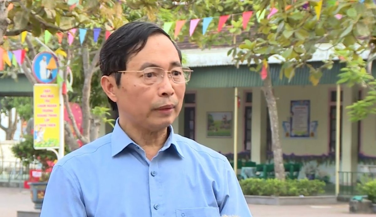 Thầy Nguyễn Ngọc Dũng, Hiệu trưởng Trường Tiểu học Tân Lộc. Ảnh: VOV1