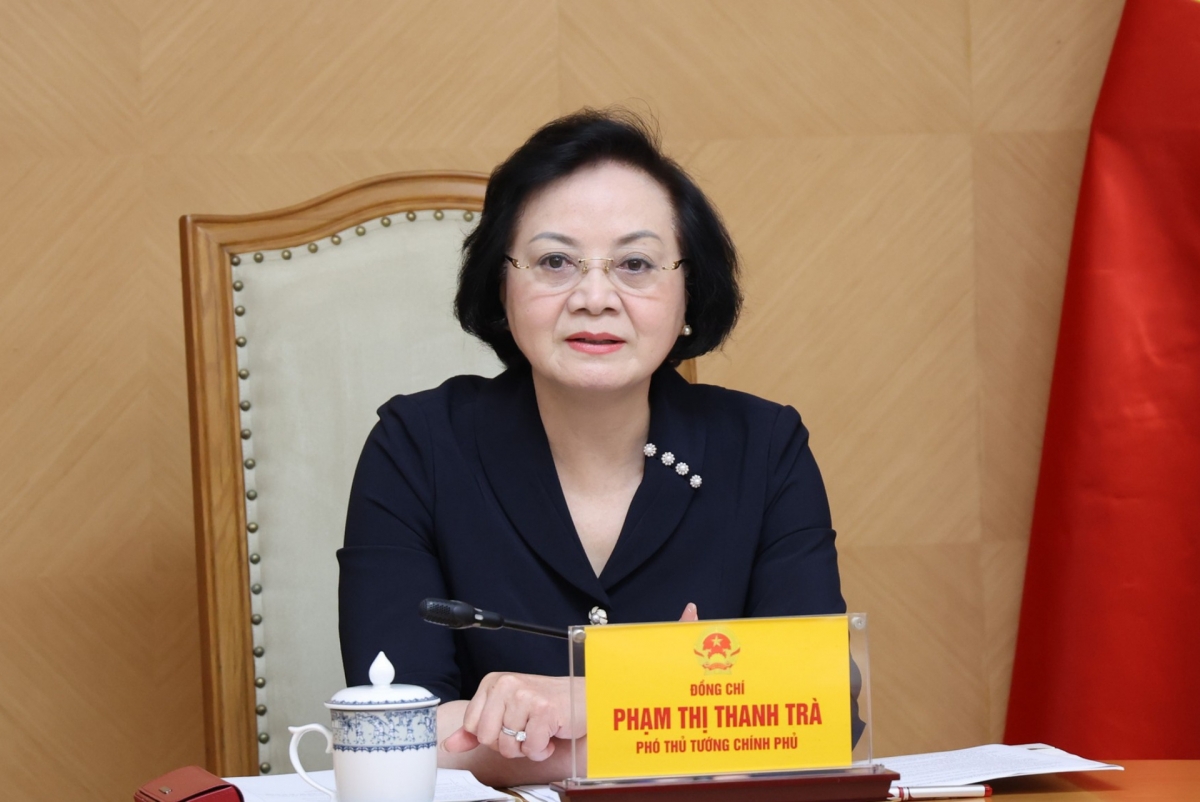Phó Thủ tướng Phạm Thị Thanh Trà phát biểu tại cuộc họp. Ảnh: Hà Thảo/VOV1