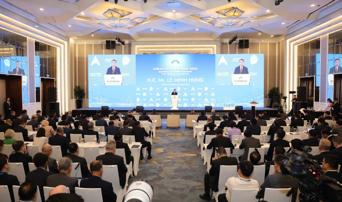 Toàn cảnh phiên khai mạc Diễn đàn Tương lai ASEAN (AFF) 2026 ngày 09/6 tại Hà Nội. Ảnh: Lại Hoa/VOV