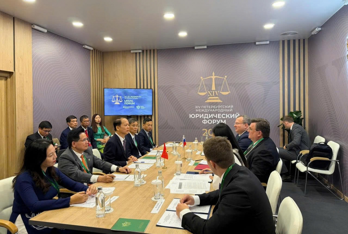 Panorama pertemuan kerja. Foto: VOV