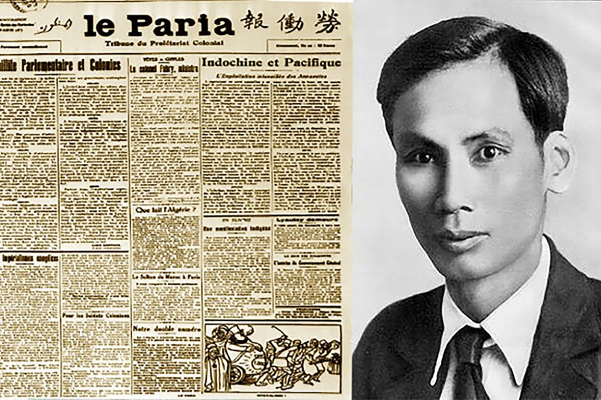 President Ho Chi Minh writes stories for Le Paria (Photo: Archival)