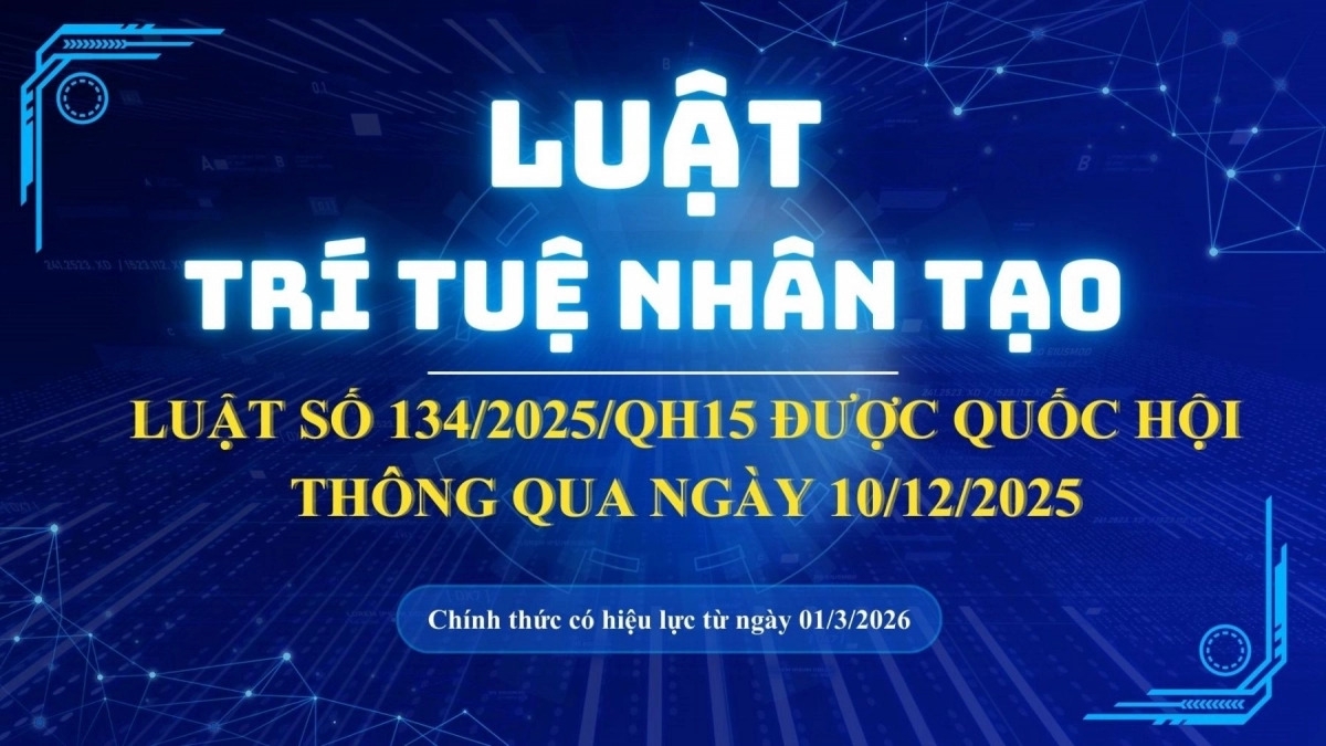 Vietnam Law on Artificial Intelligence is approved by the National Assembly on December 10, 2025 and takes effect on March 1, 2026. (Photo: cds.ninhbinh.gov.vn)