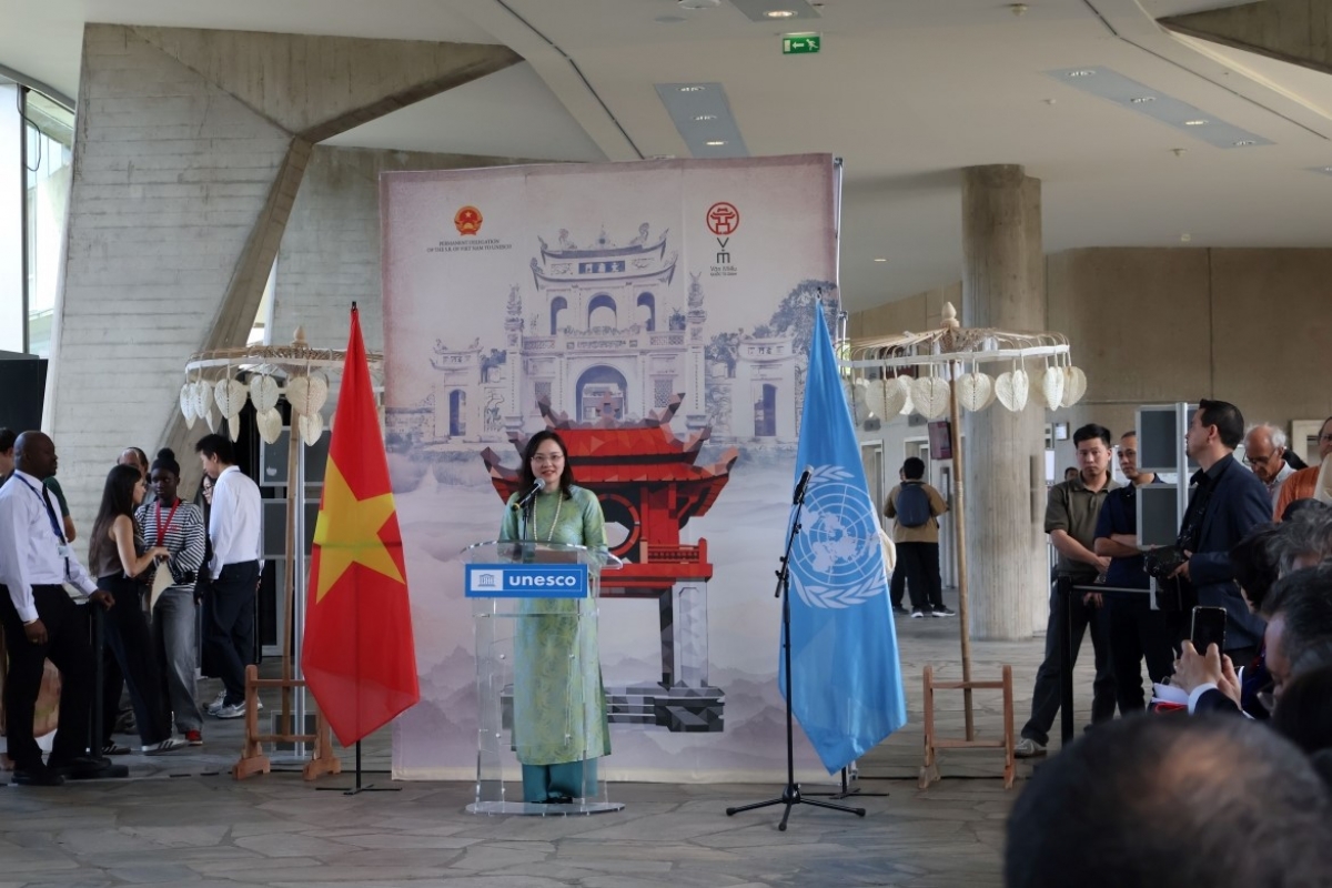 Sự kiện do Ủy ban Quốc gia Việt Nam về UNESCO phối hợp với UBND TP Hà Nội và Phái đoàn Thường trực Việt Nam bên cạnh UNESCO tổ chức. Ảnh: Trung tâm Văn hóa Khoa học Văn Miếu – Quốc Tử Giám