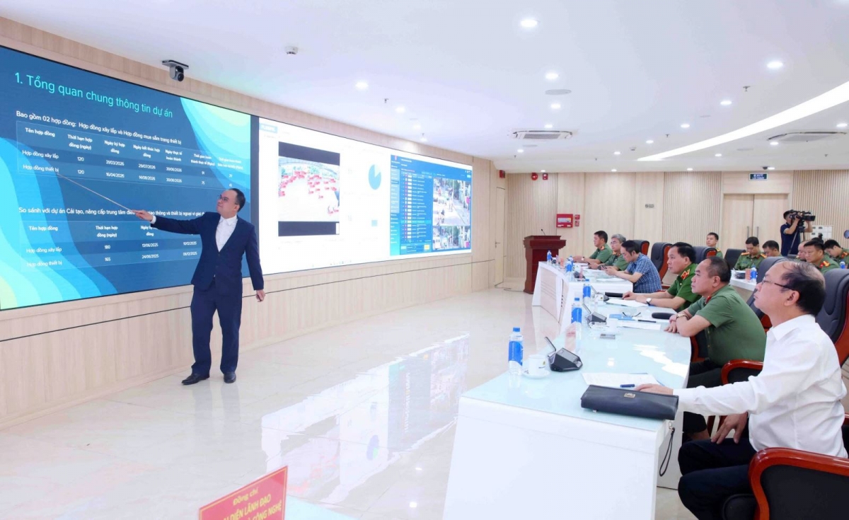 A launch event is held on July 1, 2026 in Hanoi to implement phase 2 of a security and traffic monitoring camera system and put into operation nearly 2,460 more AI-cameras for traffic monitoring. (Photo: VNA)